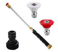 Syglawnd Buse à Jet, buse de Tuyau Haute Pression pour Tuyau d'arrosage, Jet Haute Pression avec 2 Buses et connecteurs Rapides, Accessoire de Lavage Voiture pour Voiture, terrasse