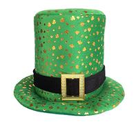 Syglawnd Chapeau de la Saint-Patrick Chapeau haut de forme trèfle vert Leprechaun pour accessoire costume la Saint-Patrick, ..Déguisement