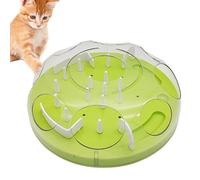 Syglawnd Gamelle pour Chat à Alimentation Lente, Puzzle détachable 12x5 Pouces, Distributeur de friandises antidérapant interactif ABS Puzzle Fournitures de Jouets