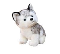 Syglawnd Jouets Husky réalistes, Jouet en Peluche Chien Husky réaliste, Jouet en Peluche pour Chiot, noël, Saint-Valentin, Anniversaire, 8 Pouces, Animaux en