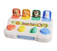 Syglawnd Jouets Montessori Animaux Mignons, Jouet Pop-Up pour bébé avec Bouton, Jouets de développement interactifs pour Enfants de 3 Ans et Plus pour Un Usage Quotidien