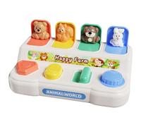 Syglawnd Jouets Montessori, Jouet Pop-Up pour bébé, Animaux Mignons, avec Bouton, Jouets de développement interactifs pour Enfants de 3 Ans et Plus, Jouet Pop-Up pour bébé