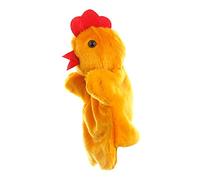 Syglawnd Marionnette de Poulet en Peluche Marionnette à Main de Poulet en Peluche Jouet en Animal Dessin animé Main Interactive pour la Performance l'école Maternelle Jouet éducatif Poule 25 Cm