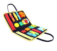 Syglawnd Planche occupée pour Tout-Petits, Jouets sensoriels pour Tout-Petits, Apprendre à s'habiller, Bricolage avec Boutons zippés, Boucles, Cravate pour Un Usage Quotidien