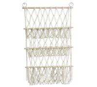 Syglawnd Rangement pour Peluches, hamac pour Animaux en Peluche 3 Couches, Filet pour Animaux en Peluche Suspendu en macramé, Organisateur de hamac en, Filet de Rangement pour Peluches, macramé
