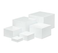 Syglawnd Rehausseurs de Nourriture pour Table de Buffet, 6 pièces/Ensemble rehausseurs Buffet, Nourriture en Acrylique Blanc pour Table, Supports réutilisables, Ensemble d'affichage Desserts pour la