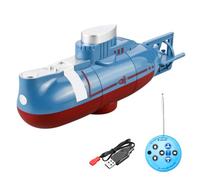 Syglawnd Simulation étanche de sous-Marin télécommandé pour Enfants, réservoir d'eau de Piscine, Bleu, RC multidirectionnel Rechargeable par USB