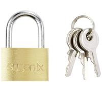 Sygonix SY-5045282 Cadenas 24.7 mm fermeture partiellement identique or-jaune avec serrure à clé