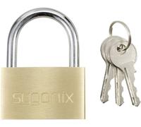 Sygonix SY-5045286 Cadenas 49 mm fermeture partiellement identique or-jaune avec serrure à clé
