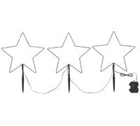 Sygonix SY-5149664 Étoile de Noël étoiles blanc chaud LED noir minuteur