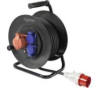 Sygonix SY-5806894 Enrouleur de câble 25 m noir mâle CEE 16 A 5 pôles