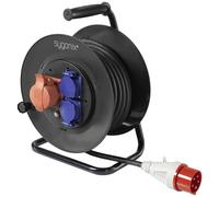 Sygonix SY-5806894 Enrouleur de câble 25 m noir mâle CEE 16 A 5 pôles