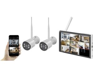 Sygonix SY-6330458 radio-Set pour caméra de surveillance 8 canaux avec 2 caméras 1920 x 1080 pixels 2.4 GHz