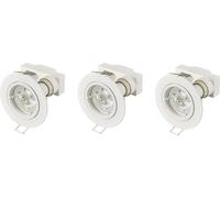 Sygonix SY-6417588 Luminaire à LED encastrable jeu de 3 LED GU10 3 W blanc