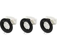 Sygonix SY-6417590 Luminaire à LED encastrable jeu de 3 LED GU10 3 W noir
