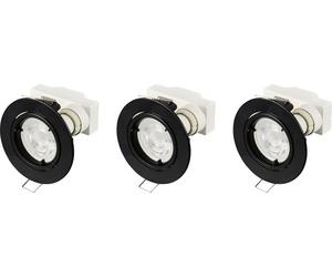 Sygonix SY-6417590 Luminaire à LED encastrable jeu de 3 LED GU10 3 W noir