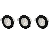 Sygonix SY-6418010 Luminaire à LED encastrable jeu de 3 LED LED 5.5 W noir