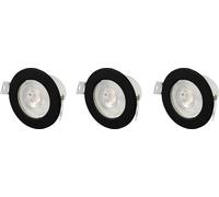 Sygonix SY-6418010 Luminaire à LED encastrable jeu de 3 LED LED 5.5 W noir