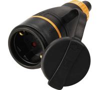 Sygonix SY-6618484 Fiche électrique femelle avec terre TPE, PC 250 V/AC noir, orange IP44