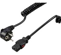 Sygonix SY-6733074 appareils IEC Câble de raccordement noir 3 m verrouillable, câble spiralé