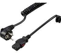 Sygonix SY-6733074 appareils IEC Câble de raccordement noir 3 m verrouillable, câble spiralé