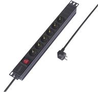 Multiprise 19 pouces Sygonix SY-6736978 x6 noir contact de protection 1 pc(s)