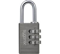 Sygonix SY-6932310 Cadenas 30 mm 3-Digit gris-titane avec serrure à combinaison