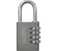 Sygonix SY-6932350 Cadenas 40 mm 4-Digit gris titanium avec serrure à combinaison