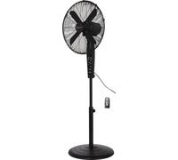 Sygonix Ventilateur sur pied 50 W (Ø x H) 440 mm x 1300 mm noir avec télécommande, oscillant, hauteur réglable, affichage LED