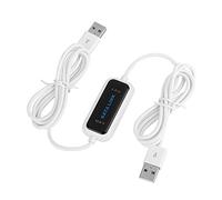 SYH&AQYE Câble de Transfert de Données USB 2.0, Transfert de Données Entre 2 PC, Reconnaissance Automatique Multilingue avec Indicateur LED, Câble de Transfert Haute Vitesse pour Ordinateur Portable