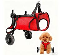 SYH&AQYE Chariot réglable for Animaux de Compagnie, Aide à la mobilité for Petits Animaux de Compagnie, Fauteuil Roulant for Pattes arrière, poussettes for Chiens à 4 Roues(X-Small)