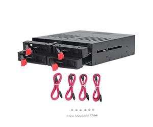 SYH&AQYE Châssis de Cage de Disque Dur à 4 Baies, Plateau de Disque de 5,25 Pouces, Support Mobile de 2,5 Pouces Compatible avec Disques Durs SSD à Fond de 9,5 mm et 12,5 mm d'Épaisseur