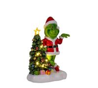 SYH&AQYE Décorations de Table de Noël, Figurine de Monstre Lumineux Vert, Centre de Table illuminé for Patio, Balcon, Ornement de Jardin