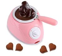 SYH&AQYE Fondoir à Chocolat, Fondoir à Bonbons et au Chocolat, Fondoir à Chocolat Électrique, Fontaine à Fondue, Kit pour Chocolat au Lait, Fromage, Beurre, Bonbons(Rose)