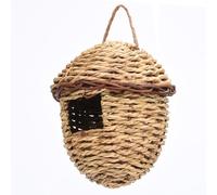 SYH&AQYE Maisons à Oiseaux colibris à Suspendre en Plein air, cabane à Oiseaux en Herbe Naturelle, Maison à Oiseaux Wren Finch for fenêtre de Jardin, Maison extérieure