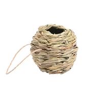 SYH&AQYE Nid d'oiseau Suspendu for l'extérieur, en Forme de Boule tissé à la Main, fabriqué en Herbe Naturelle, Parfait for Les perroquets canaris, perruches, Patio, pelouse, Jardin(12 * 12cm)