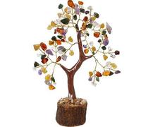 Syh Gems & Jewellery-B0DCTT4X-DNM Money Vastu Arbre en pierre précieuse pour Vastu, pièce maîtresse décorative multicolore