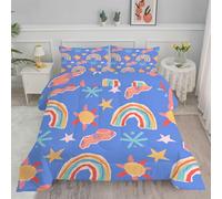 Syhi Qlty Couette 180x200 cm Enfant Couette Imprimée pour Lit 1 Personne, Édredon 4 Saisons Legere en Microfibre 200x180, Arc-en-Ciel Coloré Couette sans Houss Réversible BK166