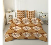 Syhi Qlty Couette 200x200 cm Imprimée Sud-Ouest Floral - Couette sans Hous Réversible RéTro Bohème - Edredon 4 Saisons 2 Personnes Microfibre avec 2 Taies d'oreiller 65x65 S28