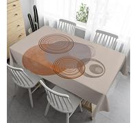Syhi Qlty Nappe Carrée 180x180 cm Impermeable - Cercle 1 Nappe Anti Tache Extérieur Imprimée Polyester Nappe Pique Nique Nappe Anniversaire Nappe Table Basse Jardin