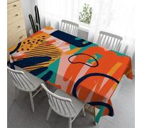 Syhi Qlty Nappe Rectangulaire 150x300 Polyester - Contemporain Nappe de Table Exterieur Lavable Nappes Anti Tache Rectangle pour Pique Nique Fête Cuisine Salon Restaurant - Abstrait(A262)