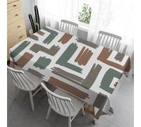 Syhi Qlty Nappe Rectangulaire 150x300 Polyester - Géométrique Nappe de Table - Exterieur Lavable Nappes Anti Tache Rectangle pour Pique Nique Fête Cuisine Salon Restaurant - Graffiti