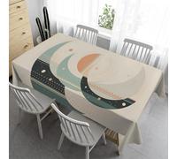 Syhi Qlty Nappe Rectangulaire 150x300 Polyester - Moderne Nappe de Table Exterieur Lavable Nappes Anti Tache Rectangle pour Pique Nique Fête Cuisine Salon Restaurant - Botanique(A45)