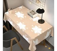 Syhi Qlty Nappes Floral Rustique Carrée 140x140 cm Anti Tache - Nappe de Tables Anniversaire Imprimé botanique Jardin Basse Polyester Protege Anniversaire Fête Restaurant - X116