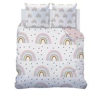 SYHIEGO Parure de Lit 160x200 Enfant Arc-en-Ciel Motif 3D Housse de Couette Adulte 2 Personnes Microfibre Housse de Couette Imprimée avec Fermeture Eclair avec 2 Taies d'oreiller 65 X 65cm