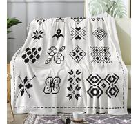 SYHIEGO Plaid Canape Grande Taille Flanelle Bohème 230x270 cm, Couverture Lit 2 Personnes Doux Style Ethnique, Abstrait, Jeté de Canapé, Couvertures et Plaids Marron pour Lit ou Canapé, Salon -Ad88