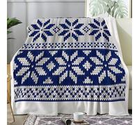 SYHIEGO Plaid Canape Grande Taille Flanelle Noël 150x200 cm, Couverture Lit 2 Personnes Doux Vintage, Bohème, Jeté de Canapé, Couvertures et Plaids Marron pour Lit ou Canapé, Salon -Ad43