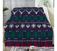 SYHIEGO Plaid Canape Grande Taille Flanelle Noël 200x200 cm, Couverture Lit 2 Personnes Doux Vintage, Bohème, Jeté de Canapé, Couvertures et Plaids Gris pour Lit ou Canapé, Salon -Ad30