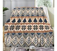 SYHIEGO Plaid Canape Grande Taille Flanelle Noël 230x270 cm, Couverture Lit 2 Personnes Doux Vintage, Bohème, Jeté de Canapé, Couvertures et Plaids Marron pour Lit ou Canapé, Salon -Ad60