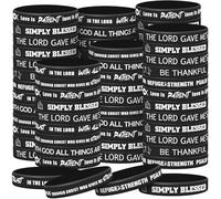 Syhood Lot de 200 bracelets religieux en silicone avec écritures chrétiennes en caoutchouc avec verset de la Bible - Bracelets spirituels inspirants pour hommes, femmes, enfants, adolescents, cadeaux